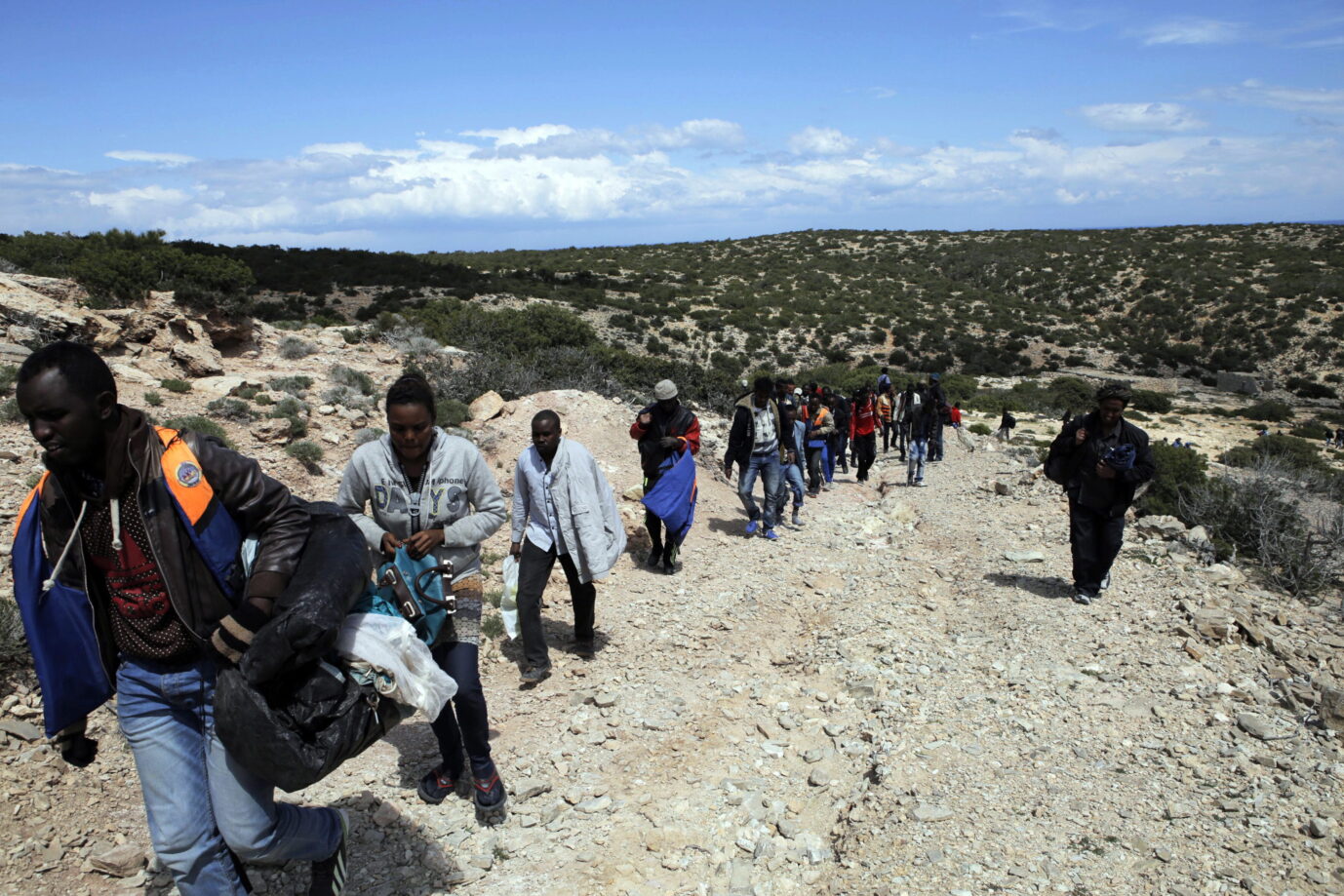 Migranten auf der Insel Gavdos in Griechenland: Regelmäßig kommen sie dorthin über Libyen. (Themenbild)